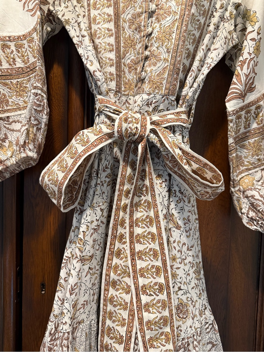 Sue Sartor Flounce Parterre Dress in Teak and Sienna - Picture 4 of 7
